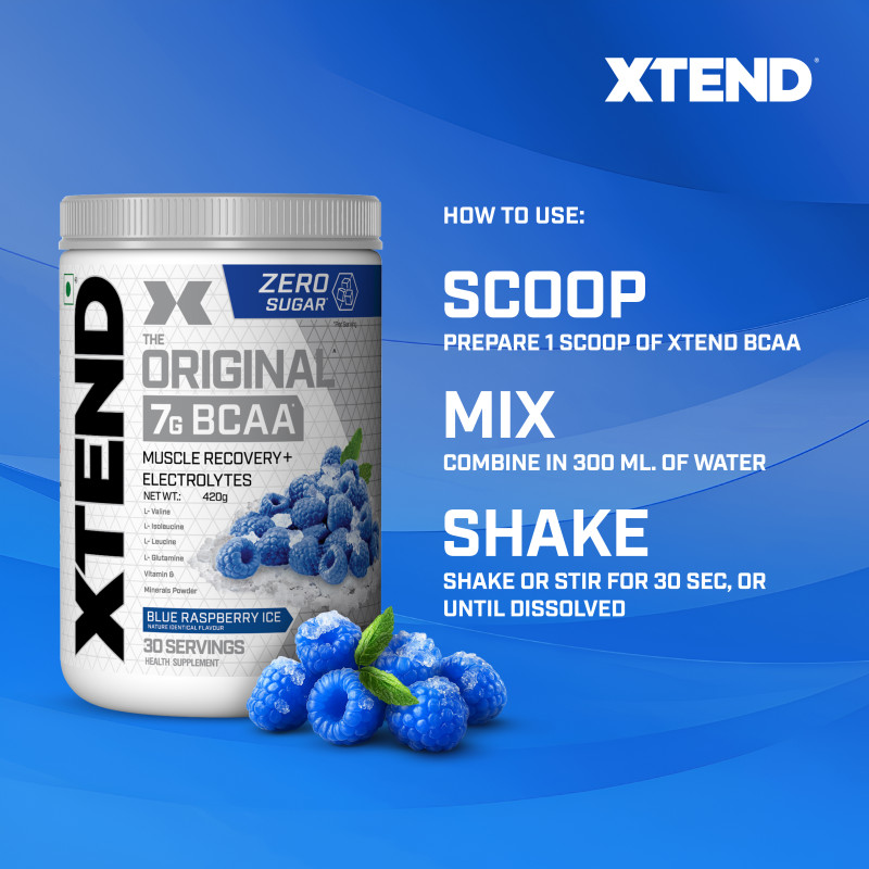 Xtend Original BCAA Blue Raspberry Ice 30 Serving - 420GM