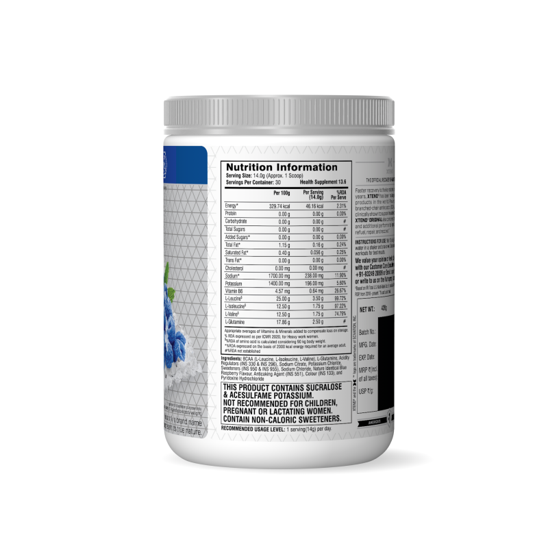 Xtend Original BCAA Blue Raspberry Ice 30 Serving - 420GM