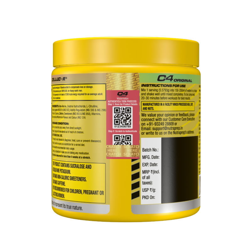 C4 ORIGINAL PRE WORKOUT WATERMELON 30 SERVING - 167GM